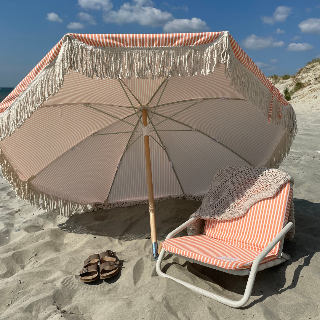 The Southbourne: Peach Striped Beach Chair