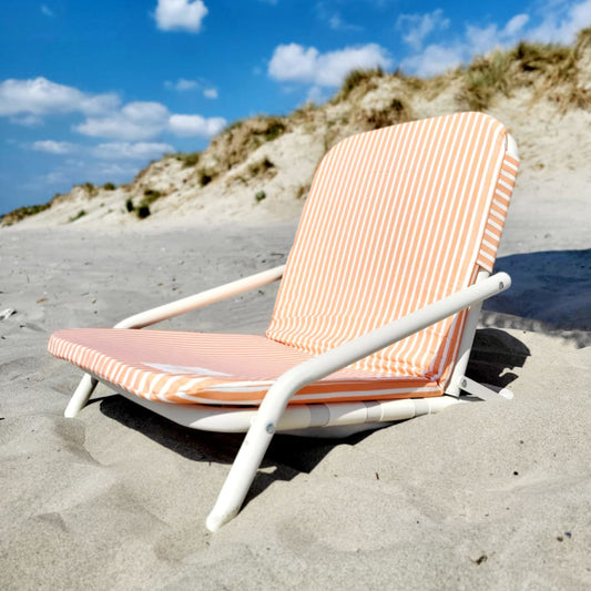 The Southbourne: Peach Striped Beach Chair